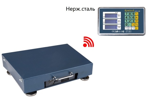 Весы Romitech BLES-300 (300кг/100г; 400х500) Т платформенные беспроводные